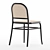 Bentwood Dining Chair Black Oak 3D model small image 2