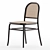 Bentwood Dining Chair Black Oak 3D model small image 3