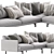 Modern Outline Corner Sofa Set 3D model small image 5