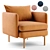 Modern Auburn Chair: 3D Model 3D model small image 1