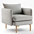 Modern Auburn Chair: 3D Model 3D model small image 2