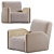 Modern Design OSCAR Armchair 3D model small image 2