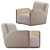 Modern Design OSCAR Armchair 3D model small image 3