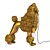 Golden Poodle Table Lamp 3D model small image 1