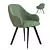 Chic Green Swivel Armchair 3D model small image 1