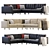 Contemporary Modular Corner Sectional Sofa 3D model small image 2