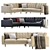Contemporary Modular Corner Sectional Sofa 3D model small image 4