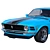 Classic Power Beast Ford Mustang 3D model small image 4