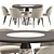 Elegant Modern Dining Room Set 3D model small image 2