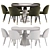 Elegant Modern Dining Room Set 3D model small image 4