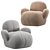 Contemporary Carmelo Armchair Set 3D model small image 3