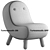 Kids' Softline BOB Fabric Armchair 3D model small image 7