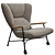 Elegant Shinzo Lounge Chair 3D model small image 2