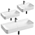 Excellent Orido Washbasin Collection 3D model small image 1
