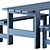 Hay Weekday Table & Bench 3D model small image 2