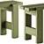 Hay Weekday Table & Bench 3D model small image 5