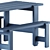 Hay Weekday Table & Bench 3D model small image 6