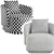 Modern Caspia Armchair Model Design 3D model small image 6