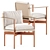 Elegant Onde Dining Armchair 3D model small image 1