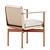 Elegant Onde Dining Armchair 3D model small image 4