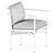 Elegant Onde Dining Armchair 3D model small image 6