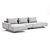 Modern 3-Seater Corner Sofa Zillis 3D model small image 4