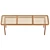 Modern Oak Bench with Upholstered Seat 3D model small image 3