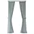 IKEA LENDA 260cm Curtain Set 3D model small image 1