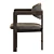 Elegant Ash Wood Cushion Chair 3D model small image 4