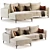 Stylish Milan Corner Sofa Set 3D model small image 4