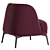 Modern Badal Armchair in Millimeters 3D model small image 3