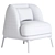 Modern Badal Armchair in Millimeters 3D model small image 4