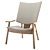 Elegant High Back Wooden Chair 3D model small image 1