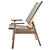 Elegant High Back Wooden Chair 3D model small image 2