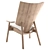 Elegant High Back Wooden Chair 3D model small image 3