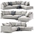 B&B Italia Ray Sofa, Luxury Design 3D model small image 1