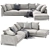 B&B Italia Ray Sofa, Luxury Design 3D model small image 2