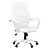 White Leather Ergonomic Office Chair 3D model small image 1