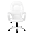 White Leather Ergonomic Office Chair 3D model small image 2