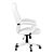 White Leather Ergonomic Office Chair 3D model small image 3