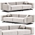 Elegant Residenza Sofa Set 3D model small image 3