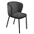 Chenille Dark Grey Steel Chair 3D model small image 1