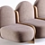 Soft and Sleek Cloudy Sofa 3D model small image 4