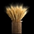 Eco Wheat Spikelet Basket Bouquet 3D model small image 5