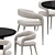 Modern Concrete Dining Set Collection 3D model small image 4