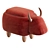 Cow Leather Modern Stool 3D model small image 4