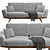 Stylish 2014 Petra Sofa Set 3D model small image 2