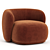 Modern Merediani Rene Armchair Design 3D model small image 2