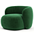 Modern Merediani Rene Armchair Design 3D model small image 3