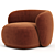 Modern Merediani Rene Armchair Design 3D model small image 4